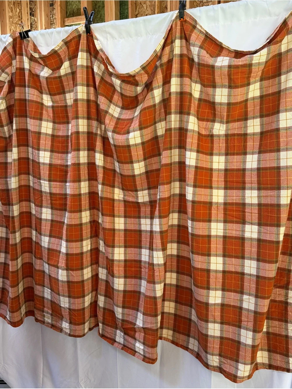 Autumn Orange Tartan Tablecloth
